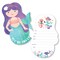 Big Dot of Happiness Mermaid Birthday Invitations, You're Invited Mermaid-Shaped Party Fill-In Invitation Cards with Envelopes, Set of 12